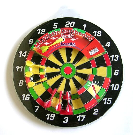 Magnet-Dartscheibe inkl. 2 Satz Pfeile, 45 cm, neu