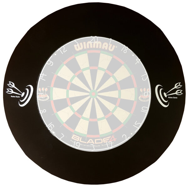 Roleo Dart Surround Auffangring – 4-teilig, schwarz, neues Design