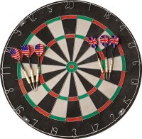 Roleo Steeldart Scheibe Dartboard inkl. 2 Satz Dartpfeile - Starter Set