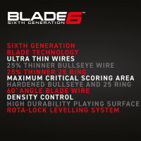 Winmau Blade 6 Dartscheibe – Profi Dartboard aus Sisal für Steeldart