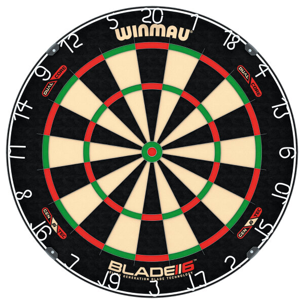 Winmau Blade 6 Dual Core – Profi Dartscheibe mit Doppelkern-Technologie