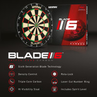 Winmau Blade 6 Triple Core Carbon – High-End Dartscheibe mit Carbon-Sisal