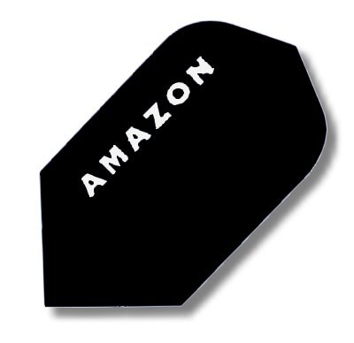 Dartfly Flights Amazon Slim-Form, schwarz - für Dartpfeile