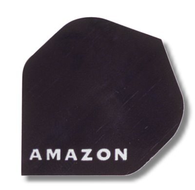Dartfly Flights Amazon Standard, schwarz - für Dartpfeile
