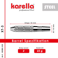Steeldart Dartpfeile Karella XT-3 22g