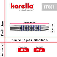 Dartbarrel Steelbarrel Karella Profi Line PL-02 80% Tungsten 25 g