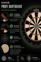 Keltik Ravencore Profi Bristle Dartboard Dartscheibe aus Sisal