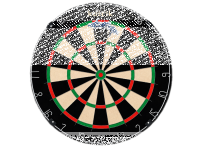 Keltik Ravencore Dartscheibe Dartboard Set mit 2 Satz Steeldarts