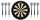 Keltik Ravencore Dartscheibe Dartboard Set mit 2 Satz Steeldarts