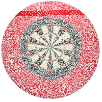 Keltik Steeldart Dartscheibe Komplettset mit Dartboard, Ständer, Surround und Pfeilen