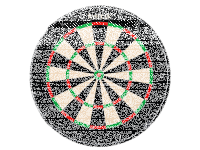 Keltik Dartscheibe Steeldart Set mit Dartboard, 2...