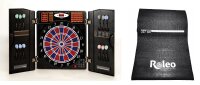 E-Dartscheibe Karella CB 90 + Roleo Dartmatte mit Wurflinie